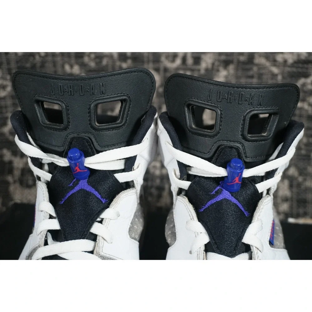Nike Air Jordan 6 VI Retro LTR Flint White Concord Black Grey Mens Size 12 WOBOX